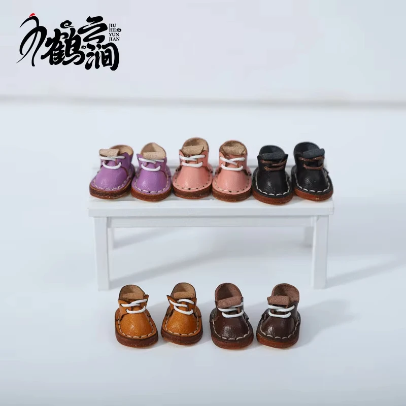 Nuevo 1/12bjd Bjd zapatos de muñeca zapatos con agujeros zapatos de cuero de vaca hechos a mano Obitsu 11 OB11 tamaño GSC muñeca 11cm cuerpo 9v