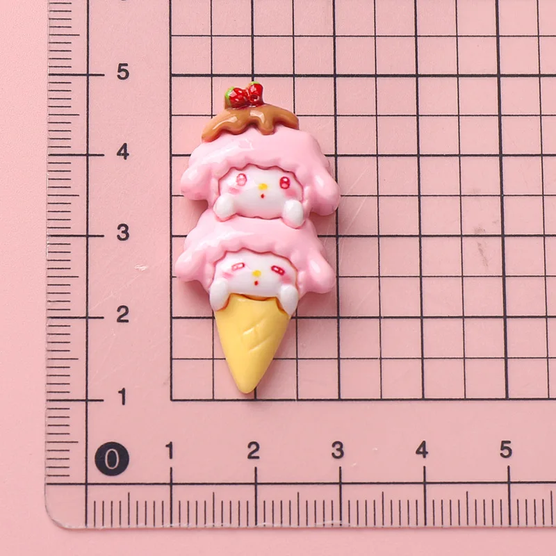 

5pcs Glossy lamb series resin flatback cabochons diy jewelry making materials handmade junk case charms