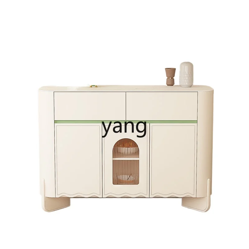 

LMM rock slab dining side cabinet modern simple locker cream small apartment kitchen cupboard