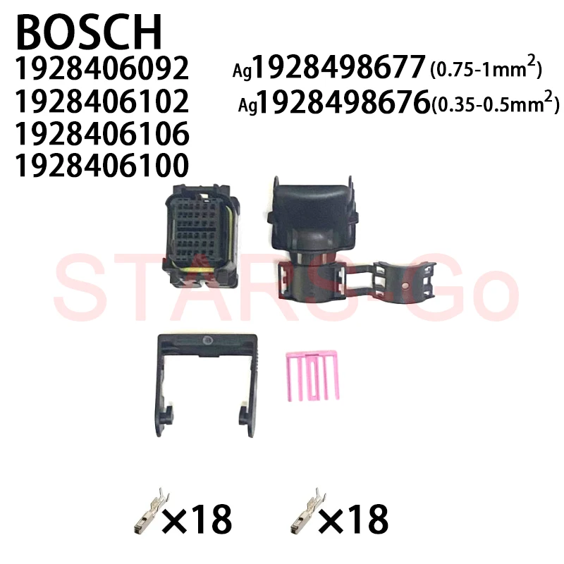 1/10SET 1928406092 1928406102 1928406106 1928406100 1928498677 1928498676 36Pin BOSCH Engine Computer Board Connector ECU Plug