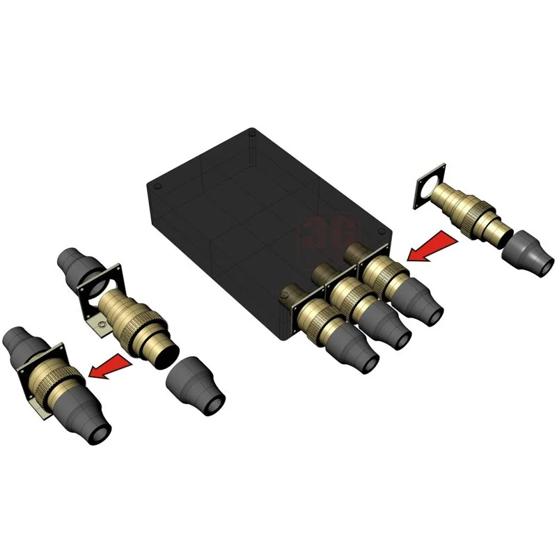 TopStudio TD23133-36 1.25mm/2.0mm/2.6mm Electronic Connectors Brass Type for 1/12 1/20 1/24 Scale Modelling Hobby DIY Accessory