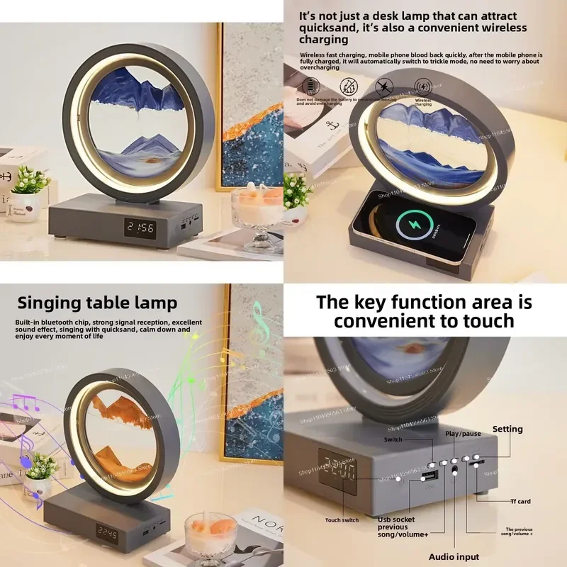 quicksand-desk-lamp-bluetooth-speaker-wireless-charging-night-light-clock-alarm-clock-dynamics-ornaments-decorative