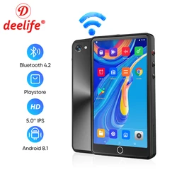 Deelife MP4 Player Touch WiFi Android 8.1 MP3 Bluetooth Video Music Player with 5MP Rear Cam