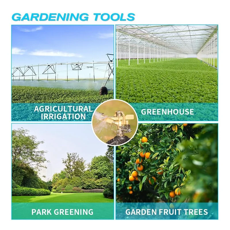 

A58Z Outdoor Water Sprinkler For Yard Lawn Sprinkler With Brass Sprinkler Head Tripod Hose Sprinkler 360 Degree Rotating