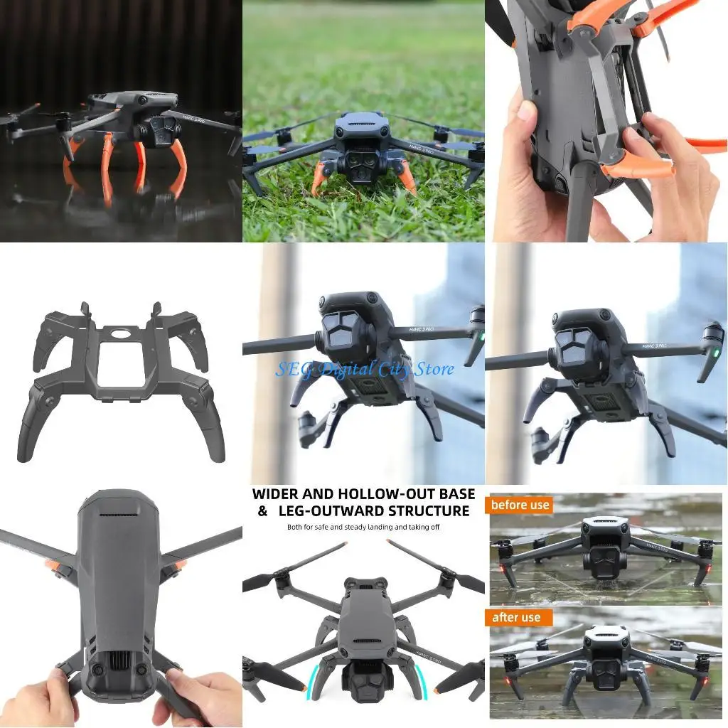 

U75B Foldable Landing Gear Legs for 3 Protective Extension Leg Aircraft Sturdy and Durable Arm Tripod Accessories