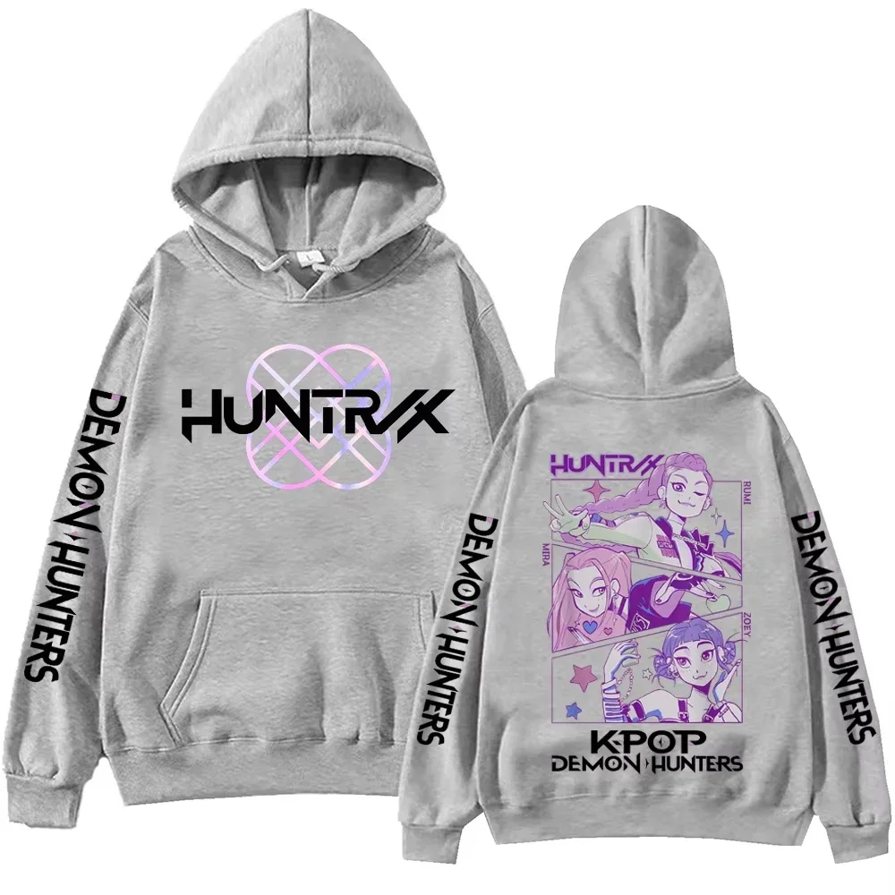 Hoodie Pemburu Setan K-Pop Anime Musim Panas 2025 Kaus Atasan Pullover Hip Hop Harajuku Pakaian Olahraga Alfabet UNISEX Tren Mode
