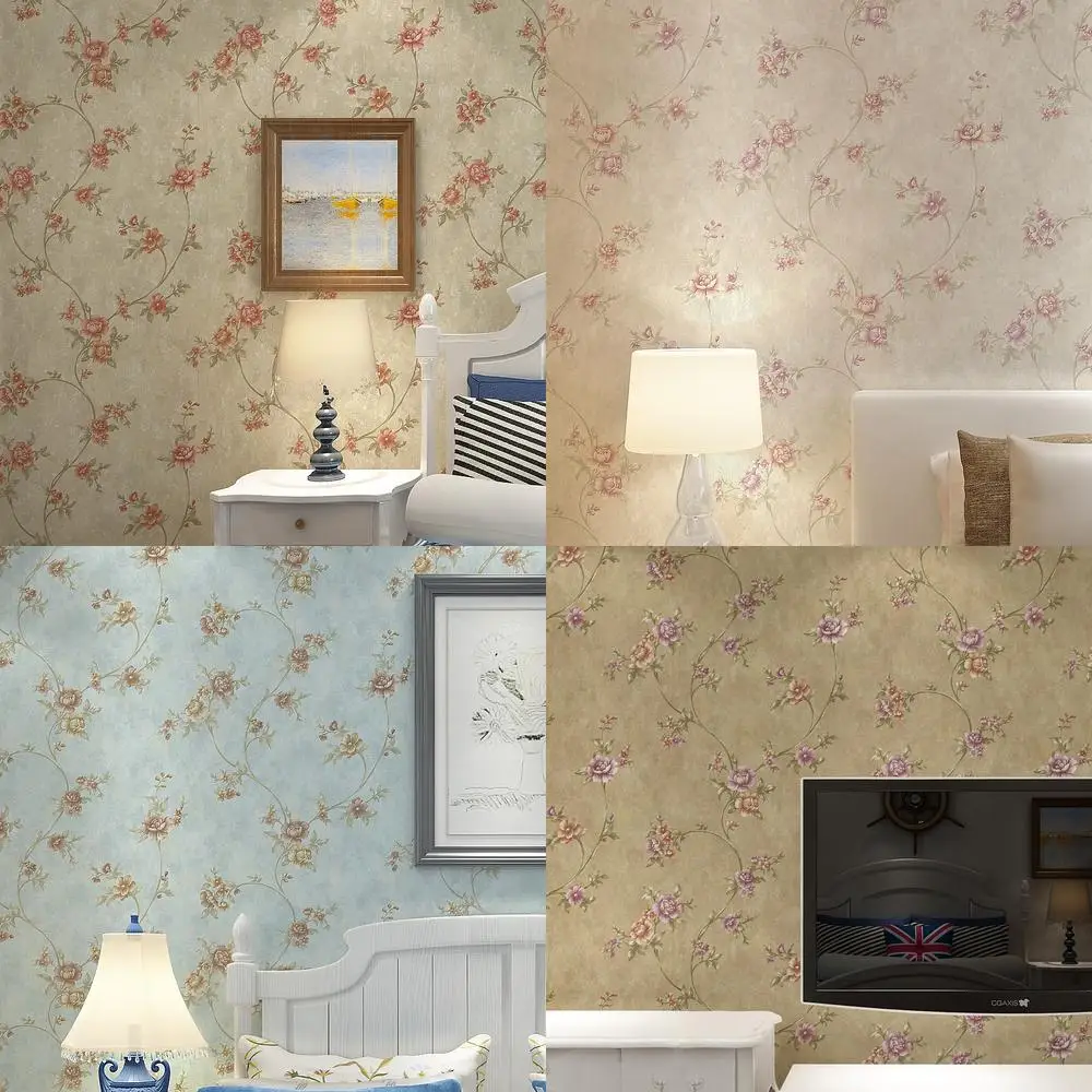 

American Style 3D Cottage Small Floral Embossed Wallpaper for Bedroom Living Room Beauty Salon Vintage Vine Flower Precision