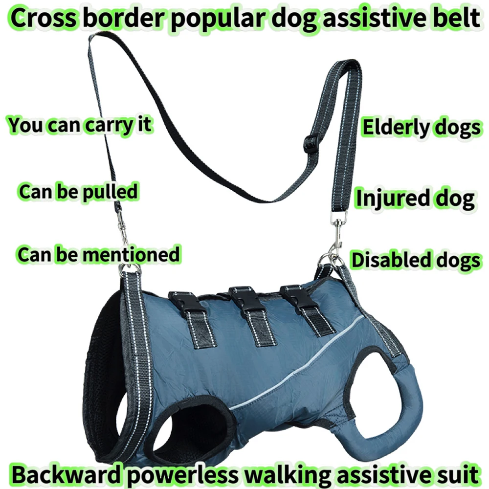 Hochwertige Haustier-Hilfskleidung für ältere Hunde mit Behinderungen, Spaziergänge, Rehabilitationsanzug, Hunde-Übungsunterstützungsgürtel – Detail 3