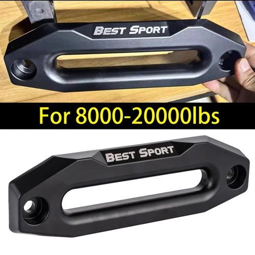 Cabrestante BEST SPORT 8000-20000LBS, carenado Hawse de aluminio de 10 pulgadas (254mm) para cuerda sintética a SUV ATV UTV