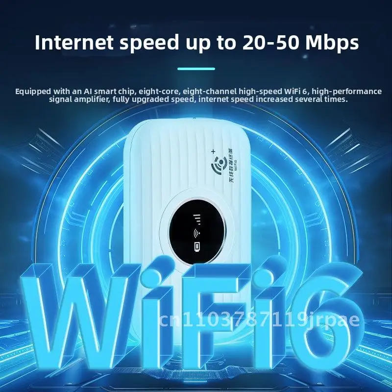 Router wireless portatile per viaggi d'affari Rete dual-band WiFi 24G ad alta velocità 2100Mbps leggera senza schede