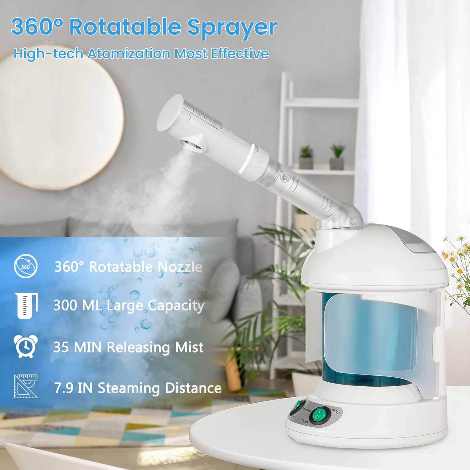 Skin Care Face Mister Sprayer Nebulizer Spa Facial Vapor Ozone Thermal Water Steam Vaporizer Humidifier Steamer Beauty device