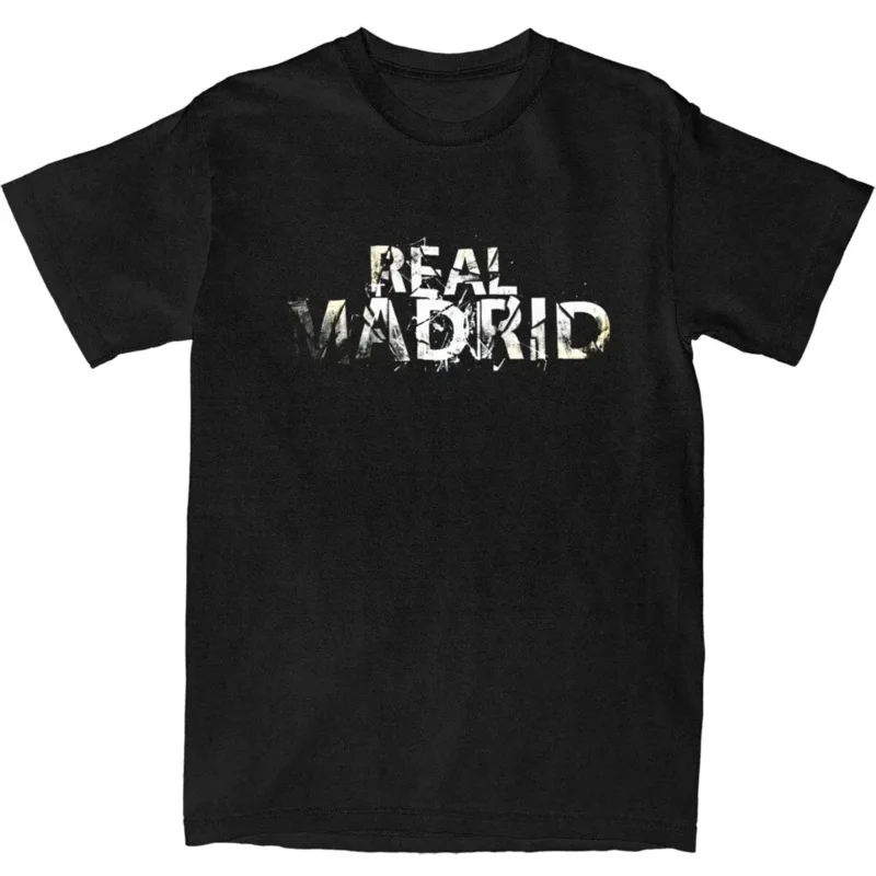 Y2K man t Real Madrid T-shirts Harajuku top team summer tee shirt vintage casual cotton clothes plus size 6XL