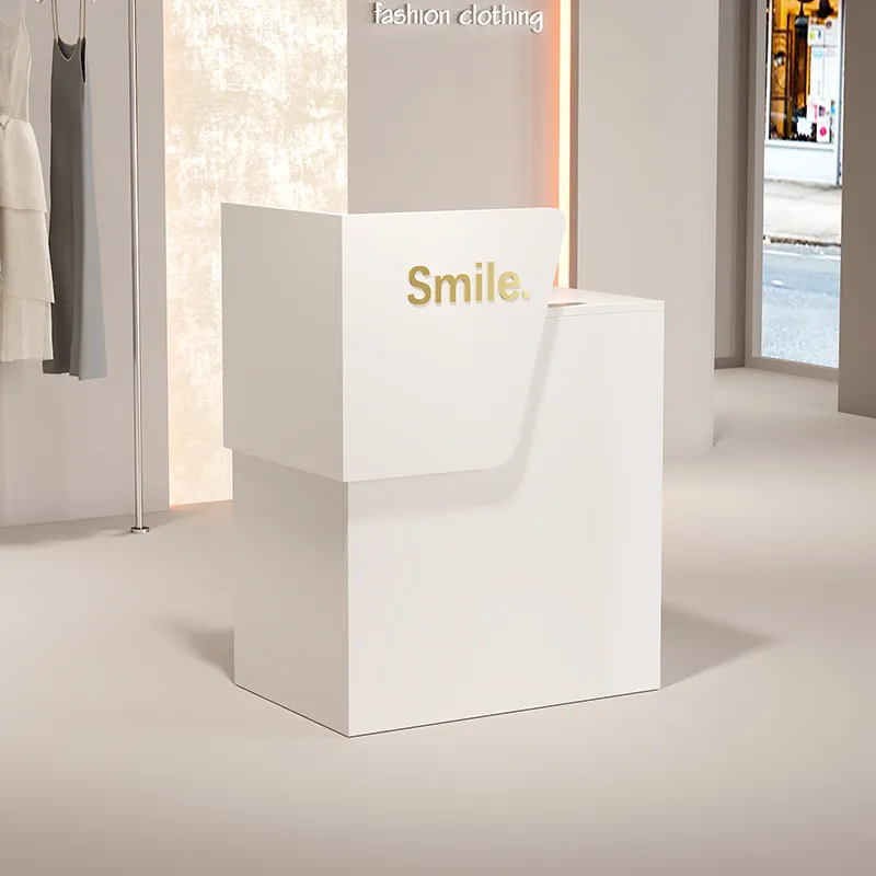 For Minimalist Cashier Counter for Small Store, Reception Bar Table for Beauty Salon, Hair & Flower Shop