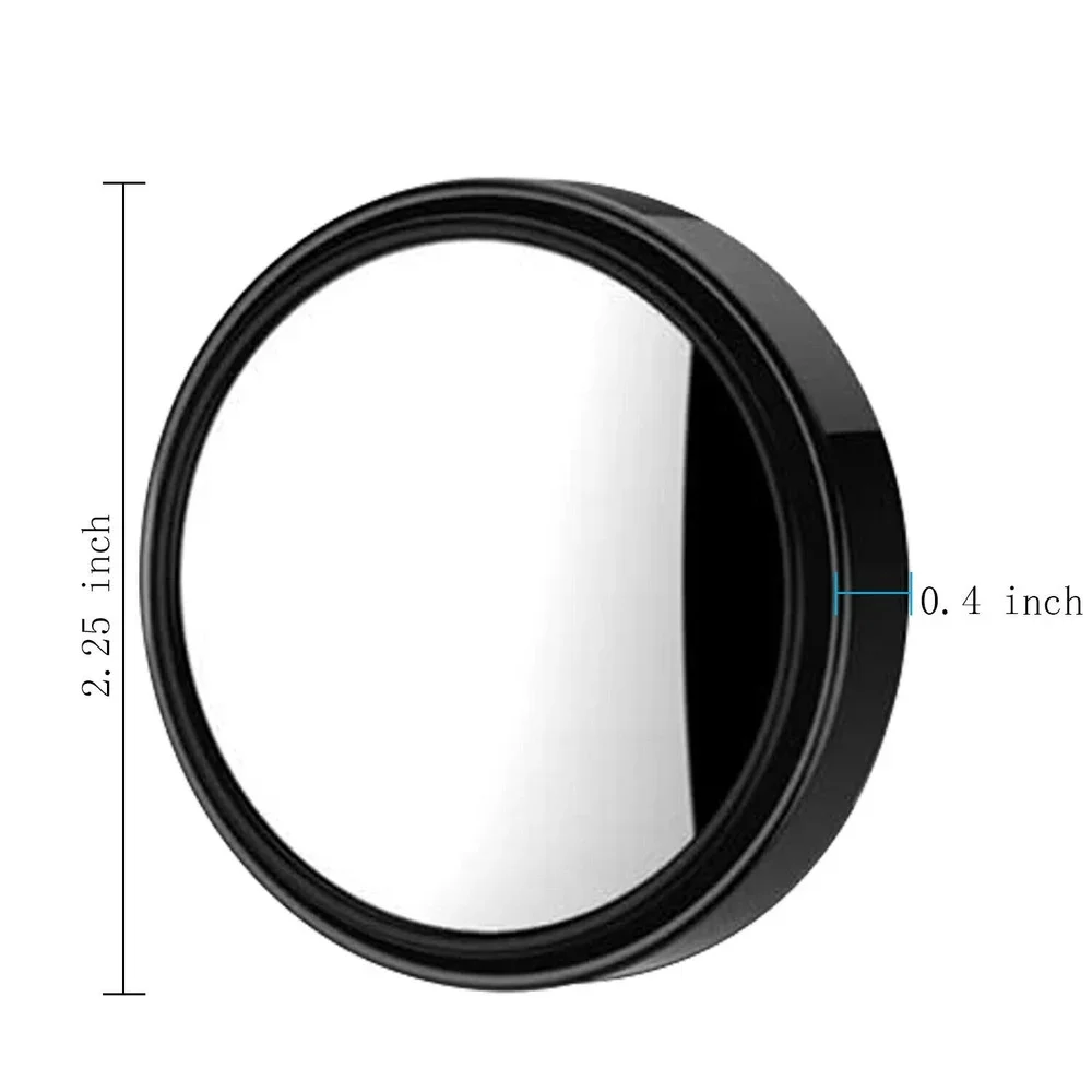 2Pcs Blind Spot Mirrors Round HD Glass Convex 360° Side Rear View Mirror for Car