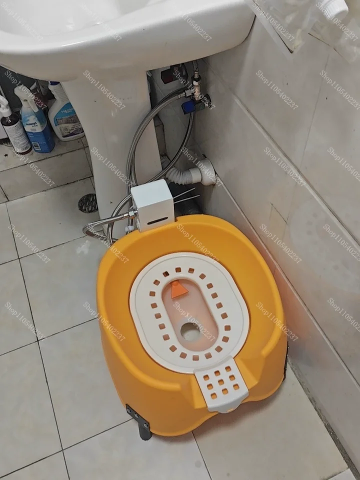 Fully Automatic Flushing Cat Toilet, Infrared Sensor Intelligent Cat Litter Box, Cat Toilet