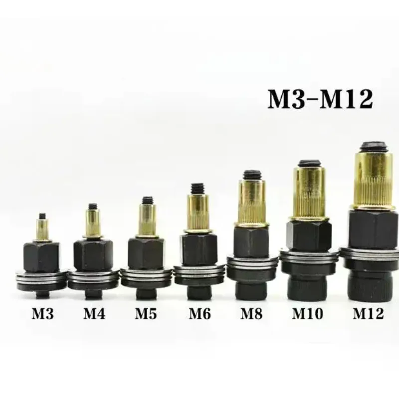1/3/4/6/7Pcs Manual Riveter Tool Kit For Secure Fastening Hand Rivet Nut Gun Set With M3 M4 M5 M6 M8 M10 M12 Nuts