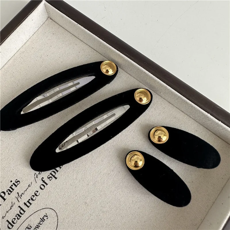 Han Jin Buckle Shredded Hair Bangs Clip Female Retro Clip Headwear Forehead Side Clip BB Clip Duckbill Clip Small Hair Clip