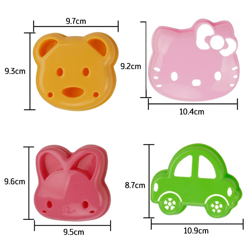 Sandwich Cutter Mini Cartoon Bear Squirrel Sea Dog Bread Knife Sandwich Cutter Sealer for Kids Bento Lunch Baking Mold