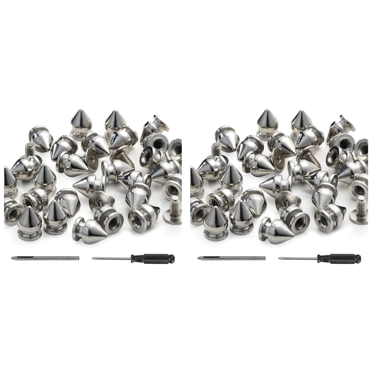 AC88-200 Pack Spikes And Studs 9.5MM Spikes For Clothing Metal Studs Rivets For Leather Punk Spikes Accessories Screw Back