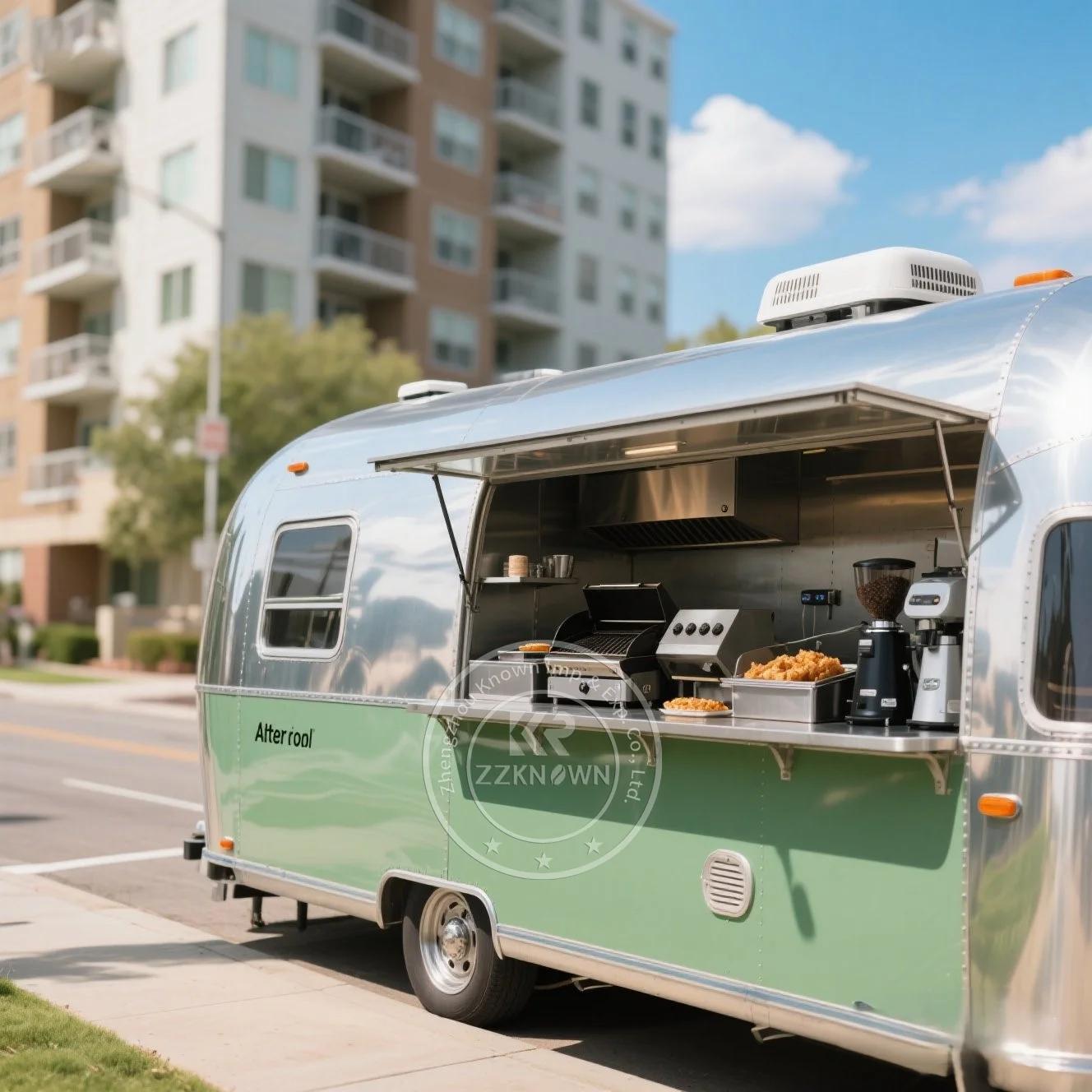 

Coffee Food Truck Coffee Catering Trailer Steel Concession Coffee Food Trailer With Full Kitchen Equipments