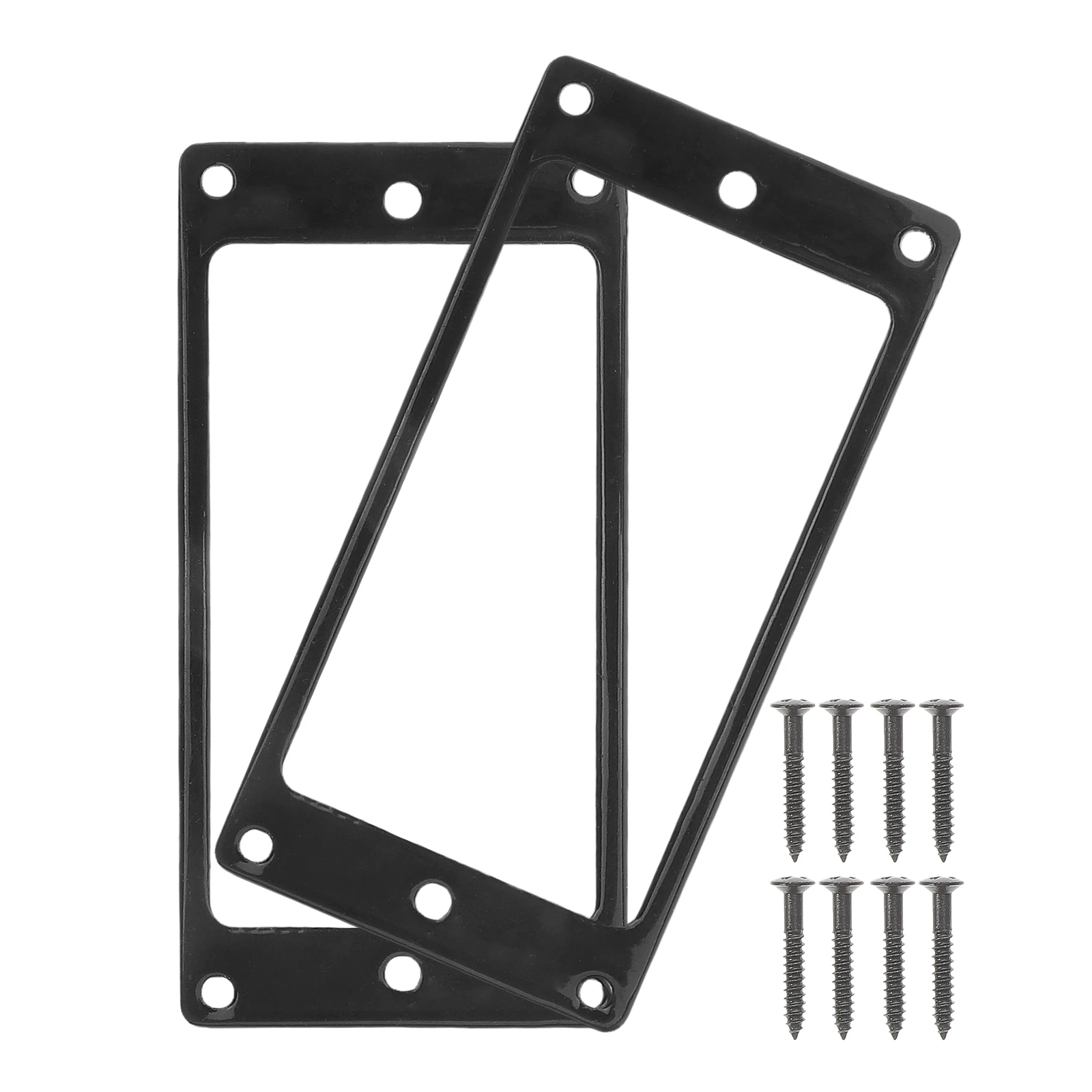 

2 set Electric Guitar Pickup Covers Durable Aluminum Flat Edge Frame WearResistant Replacement Parts Simple Installation High