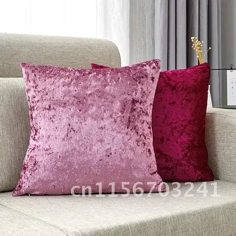 Velvet Cushion Cover 45*45 for Living Room Sofa 15colors Kussenhoes Blue Home Decorative Housse De Coussin