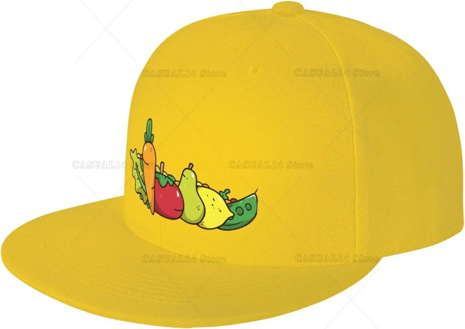 

Farm Food Vegetable Trucker Snapback Hats for Men Baseball Cap Flat Bill Dad Hats