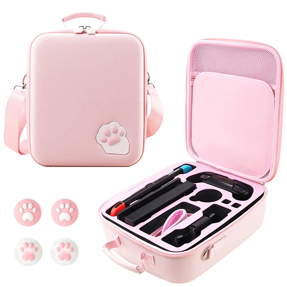 

Large Hard Travel Carrying Pouch Case Bag for NS Switch OLED System Console and Controllers Game Accessories Storage