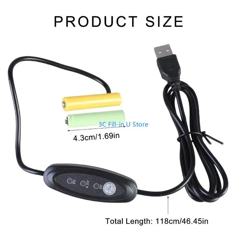 G8TA-Batterie-Eliminierungskabel USB 5 V bis 3/4,5/6 V Netzteilversorgungsadapterkabel für LED-Lichtkompatibilität 2-4PCS 1,5 V