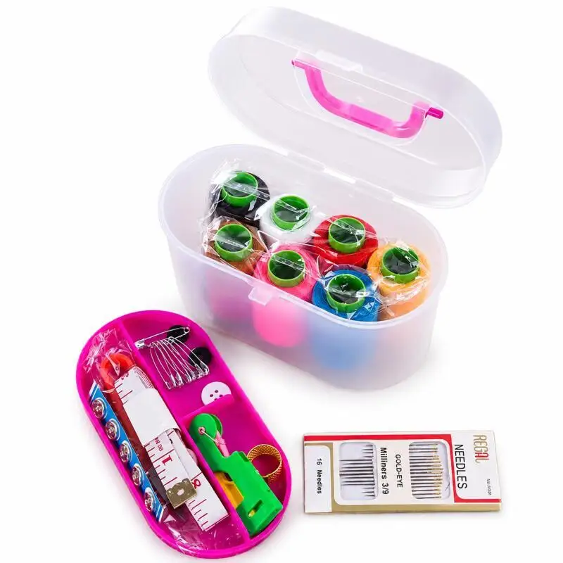 1~2 Boxen Nähset, tragbar für den Heimgebrauch, Nähwerkzeuge & Fäden, multifunktionale Nähwerkzeugtasche, DIY-Kleidungsnähen – Detail 3