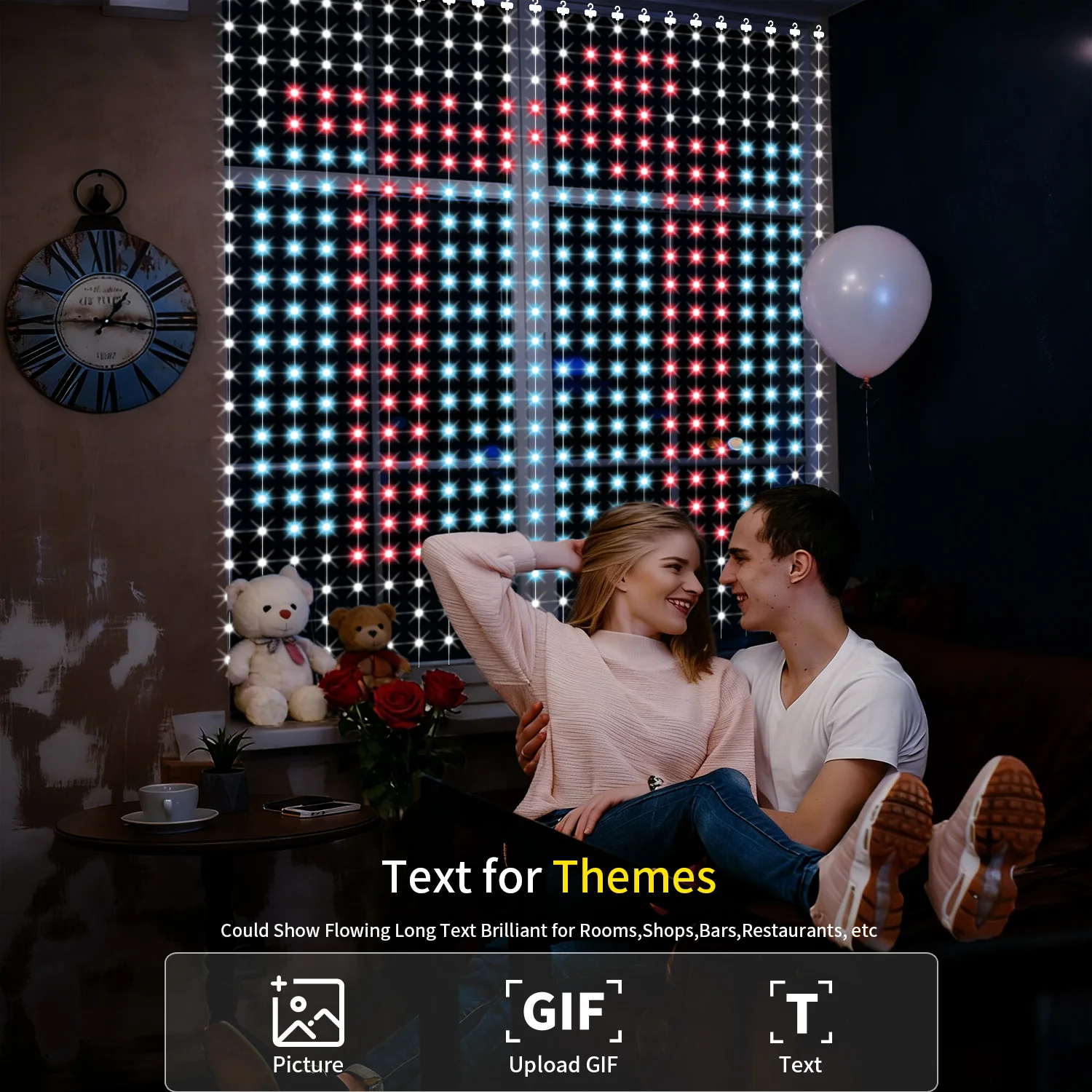 

Красочная интеллектуальная светодиодная лента для штор, 400 светодиодов, светодиодная лента для граффити своими руками, уникальный подарок, декор для спальни, террасы, сада.