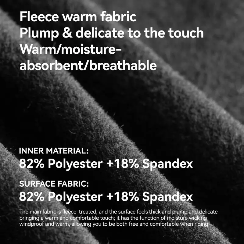 ROCKBROS X Ridgeloop Windproof Thermal Cycling Pants Shock Absorb Long Bike Trousers with Imported Pad Road Bike Riding