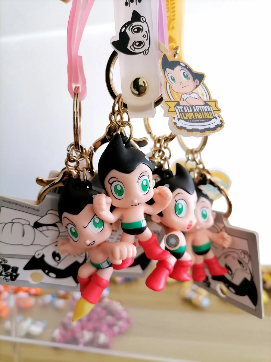 Tetsuwan Atom Keychain Mighty Atom Bag Pendants Astroboy Action Figure Purses Ornaments Collectible Children Gifts