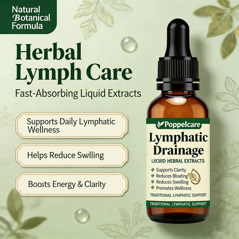 1-5pcs Natural Herbal Lymph Support Care Drops Lymphatic Drainage Oral Liquid Relieve Body Swelling Boost Energy