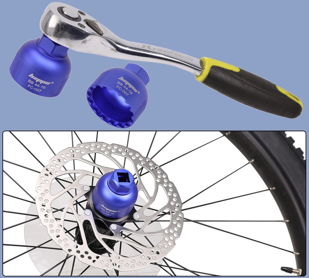HEPPE Fahrrad-Scheibenbremsen-Montage- und Demontagewerkzeug für Centerlock-Sicherungsringe, Doppelfunktionsschlüssel für SHIMANO-Sicherungsringe BB52 – Detail 14