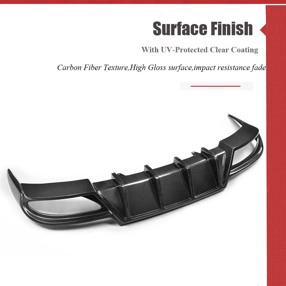For Lexus GS350 F Sport 2013 2014 2015 Real Carbon Fiber Rear Lip Bumper Diffuser Spoiler Car Accessories