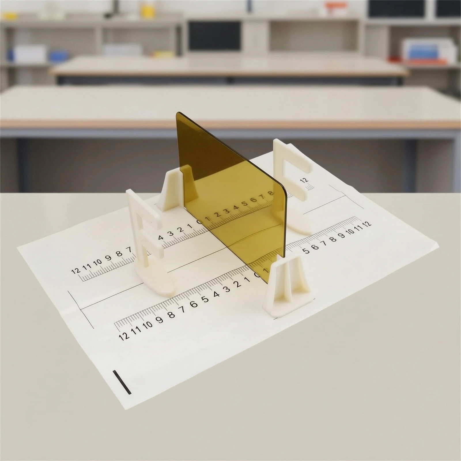 Plane Mirror Imaging Apparatus Educational Mirror Imaging Kit with Base Board Optics Demonstrator Transparent for Students