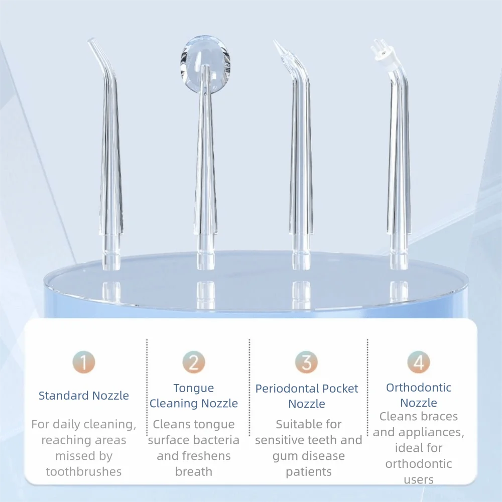 

USB Rechargeable Oral Irrigator Portable Design Pulse Technology Water Flosser Foldable Structure Smart Electric Teeth Cleaner