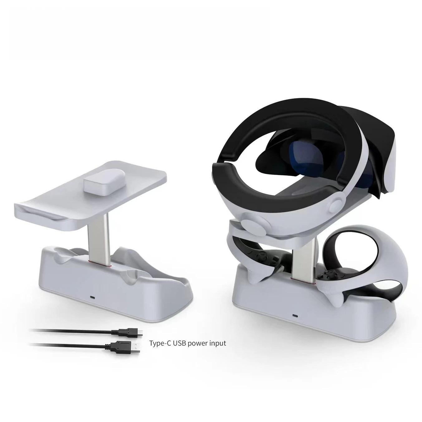 For PS VR 2 Controllers Charging Station Base VR Headset Display Stand Dual Handle Charge for Playstation VR2 VR Accessories