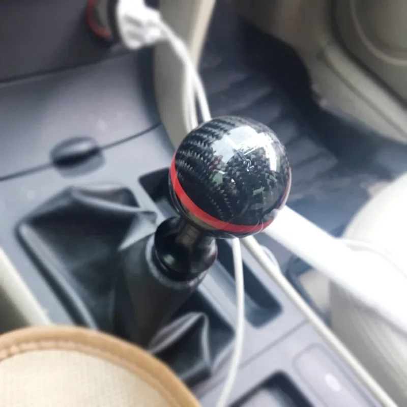 JDM style black/red line 5/6 Speed M12X1.5/M10X1.5/M10X1.25 Mugen Carbon Fiber Gear Shift Knob For Honda Acura/TOYOTA/NISSAN