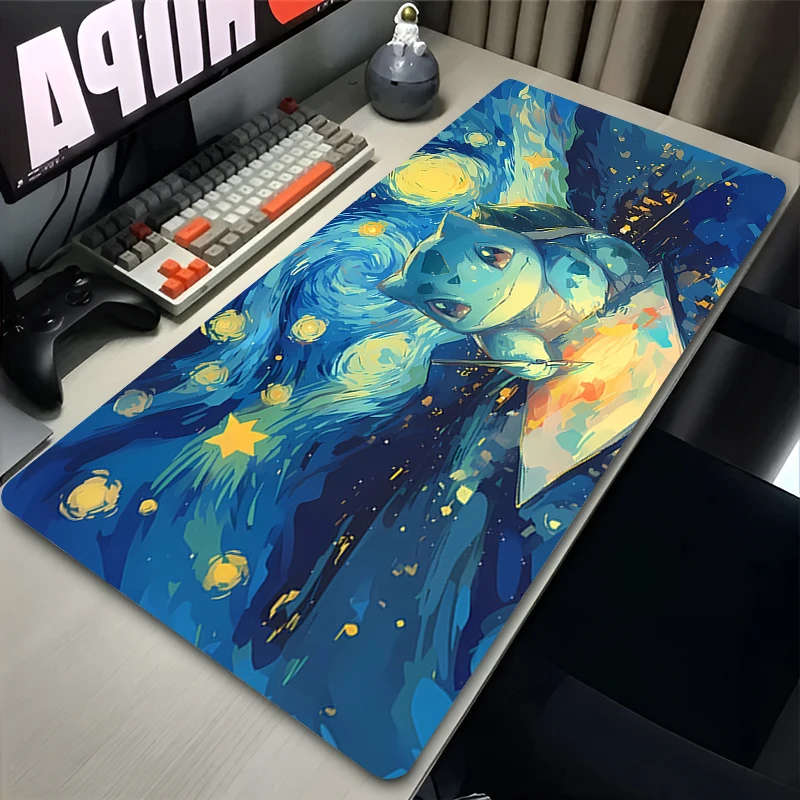 Hot Mouse Pad Gamer XXL Computer Keyboard Table Pokemon Bulbasaur Gaming Accessories Anime Desk Mat