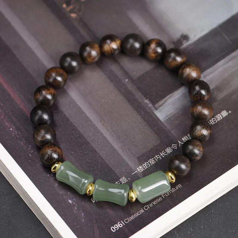 

Браслет Бодхи Ци из агара «сделай сам» Мала с нефритом Хэтянь, аксессуар с кошачьим когтем, унисекс, праздничный подарок