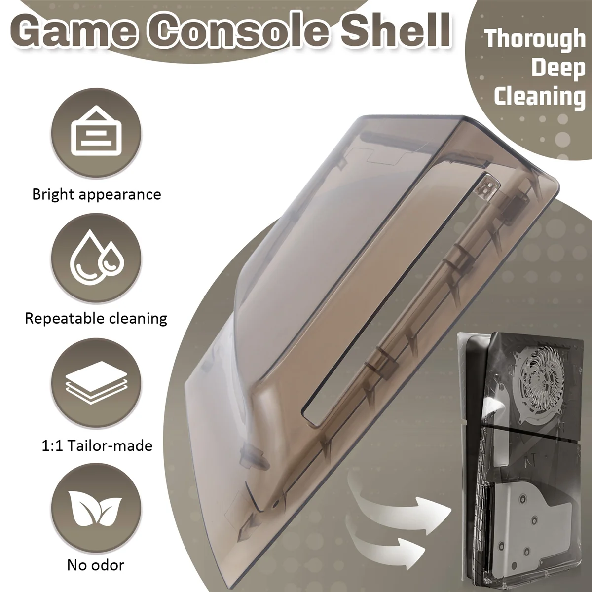 

Console Case for SONY PlayStation PS5 Slim Optical Drive Console Case Replacement Hard Case Shell Accessories,B-ABRJ