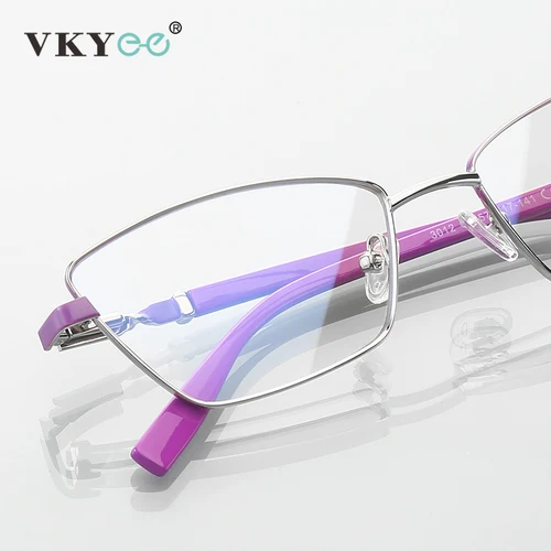 Imagen 2 del producto VICKY, nueva moda, gafas de lectura antiluz azul, gafas graduadas de Metal para miopía para mujer, montura de gafas ópticas simples para mujer
