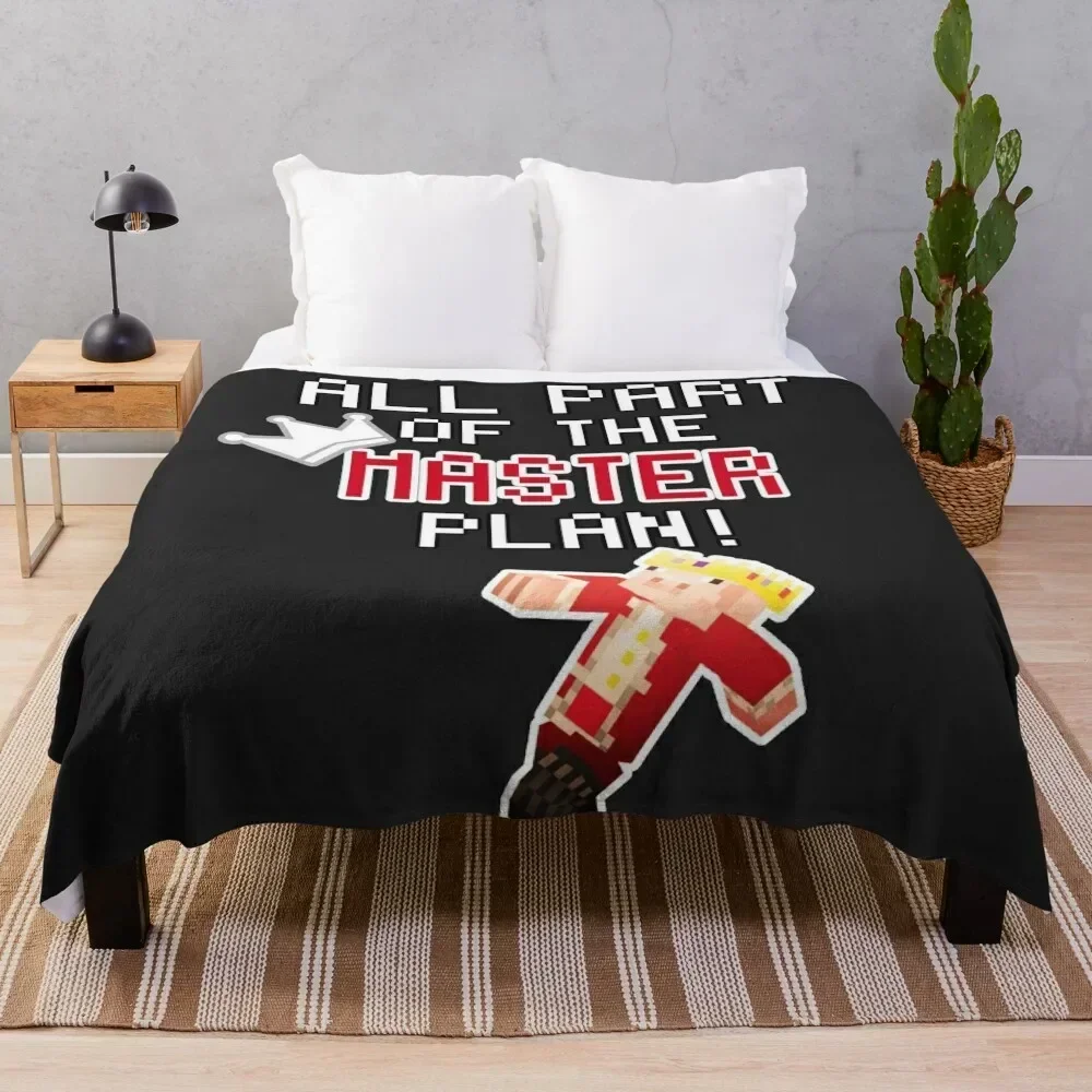 

Technoblade ALL PART OF THE MASTER PLAN! Throw Blanket Color Fast Cozy Throw Blanket