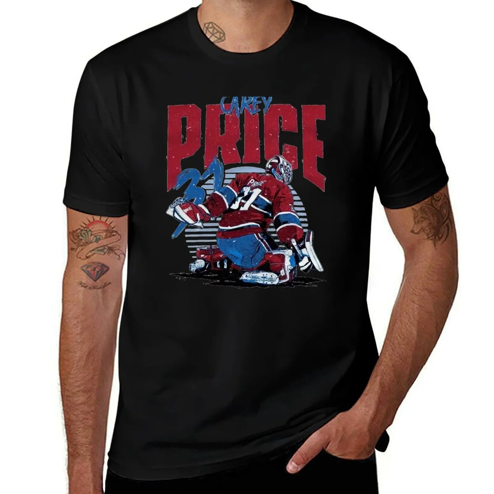 

Carey Price T-Shirt sublime blue archive quick drying street wear Men's clothing