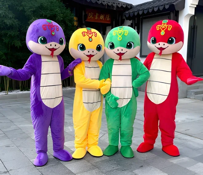 2025 Chinese lunar new year mascot costume for adults to wear Year of the Snake mascot costume