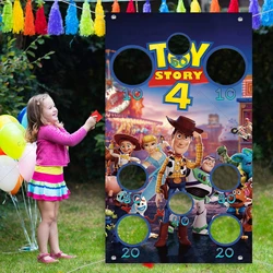 Toy Story Toss Games Banner With 1 Bean Bags Boys Girls Birthday Party Backdrop Photo Background for Fun Outdoor Yard Game