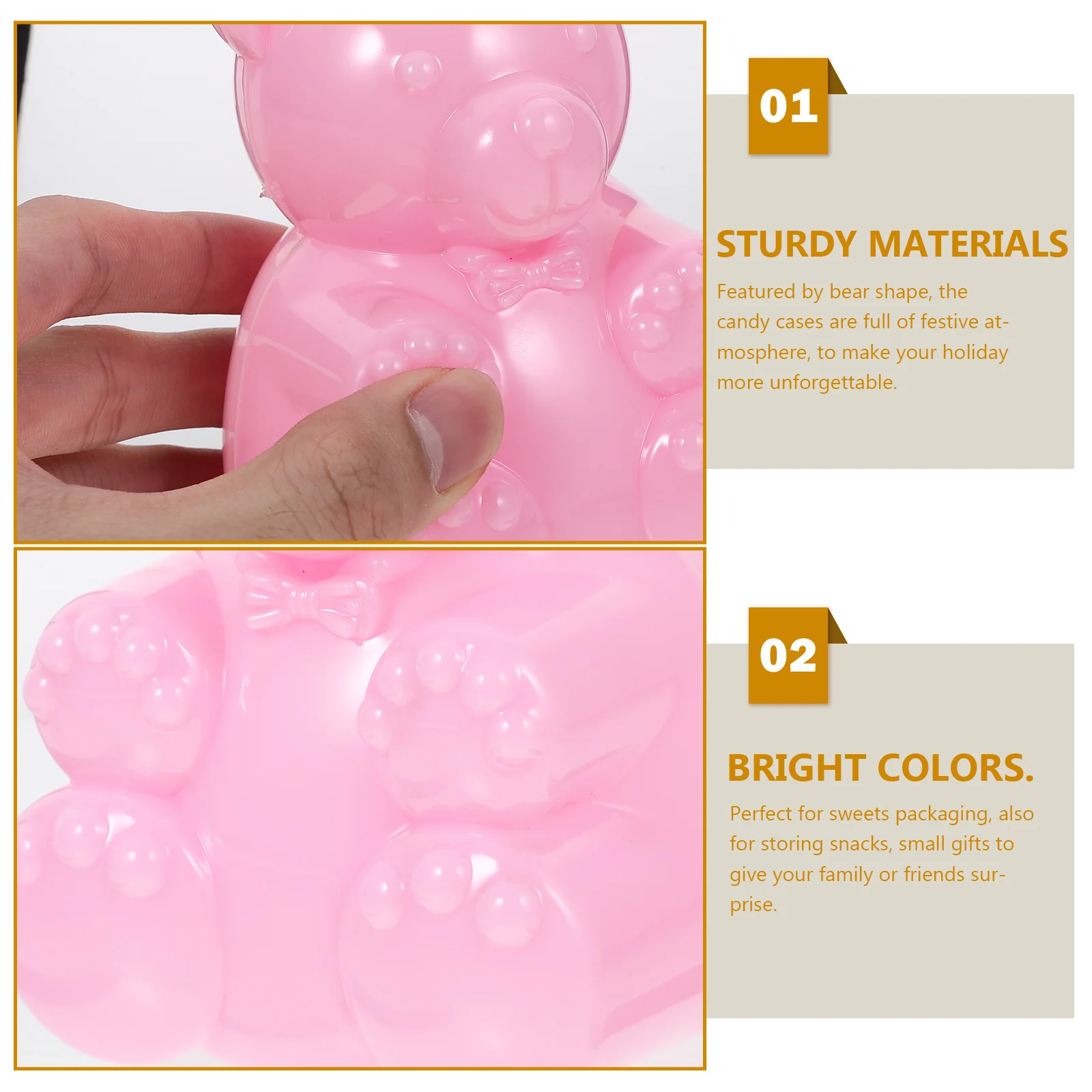 

12 Pcs Candy Box Boxes for Party Packaging Small Containers Shine Favor Bear