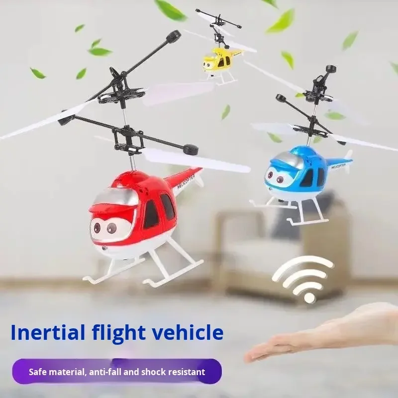 Mini avión eléctrico de juguete para niños con Control remoto, Sensor infrarrojo, helicóptero de inducción manual, Dron volador de juguete